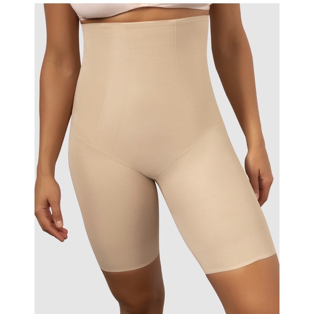 Miraclesuit Shapewear Size S High Waist Long Leg Nude Extra Firm Thigh Slimming